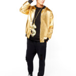 90 s Hip Hop Gold Jacket Adult Costume Party Delights