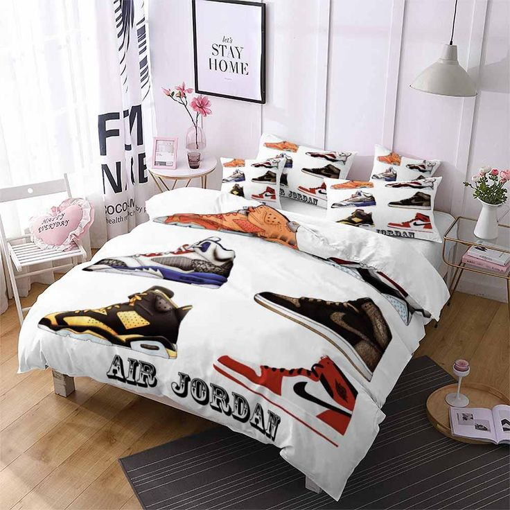 AIR JORDAN Printed Bedding Sets Duvet Cover Set Duvet Bedding Sets 
