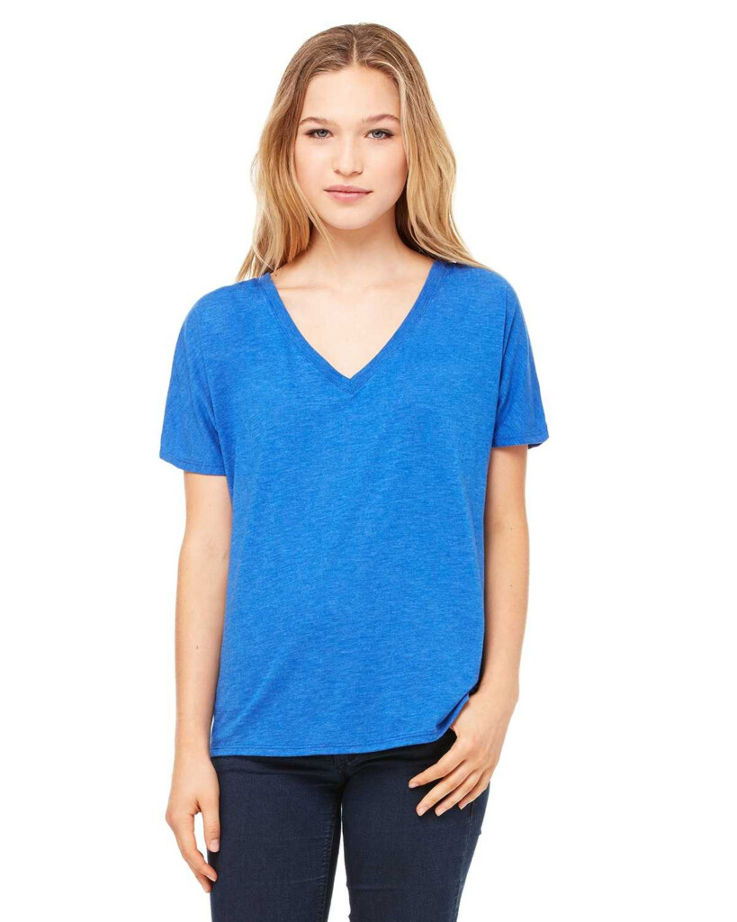 Bella Canvas 8815 Ladies Slouchy V Neck T Shirt ApparelChoice