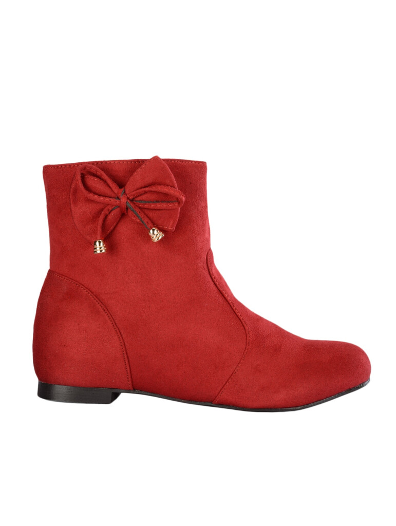 Buy Online Red Suede Ankle Boot From Footwear For Women By Nell For 