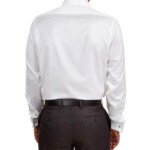 Calvin Klein Men s Non Iron Slim Fit Herringbone French Cuff White