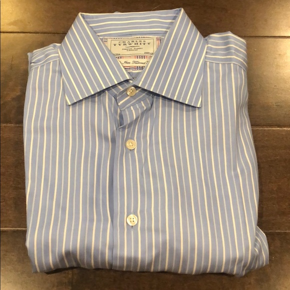 Charles Tyrwhitt Shirts Charles Tyrwhitt Striped Dress Shirt Blue