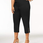 Charter Club Plus Size Cropped Button Hem Capri Pants Created For Macy