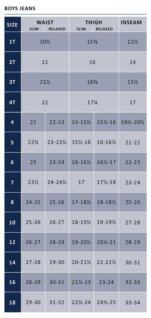 CINCH Boys Size Charts CinchJeans