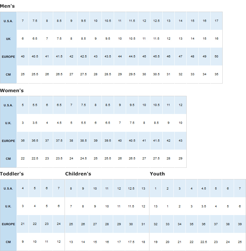 Columbia Size Guide