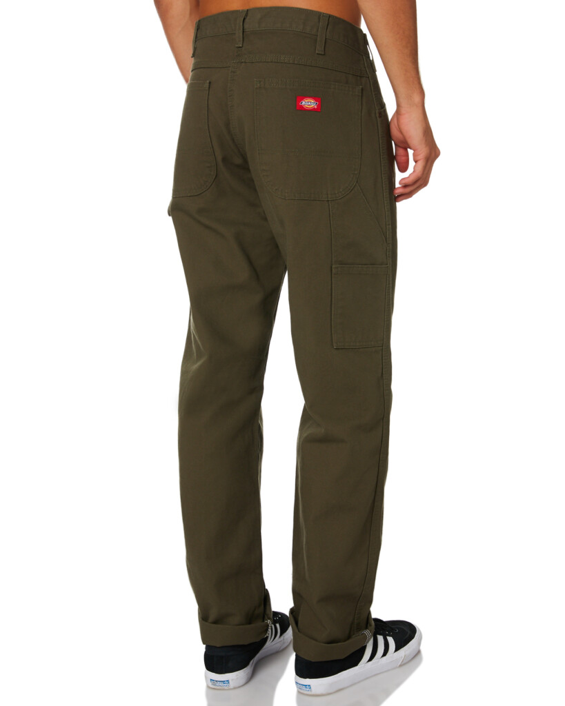 Dickies 1939 Relaxed Fit Duck Mens Carpenter Pant Rinsed Moss Green 