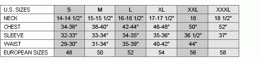 Ermenegildo Zegna Size Guide