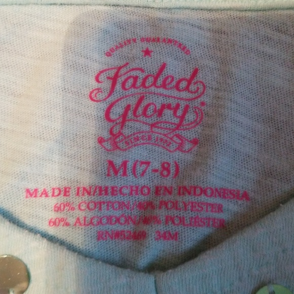 Faded Glory Shirts Tops Faded Glory Brand Bundle Of 2 Size 78 Girl ...
