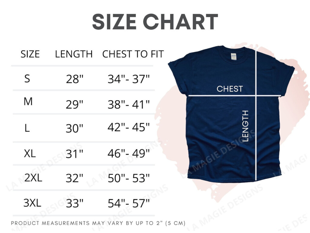 Gildan 64000 Size And Color Chart G640 Digital File All Etsy