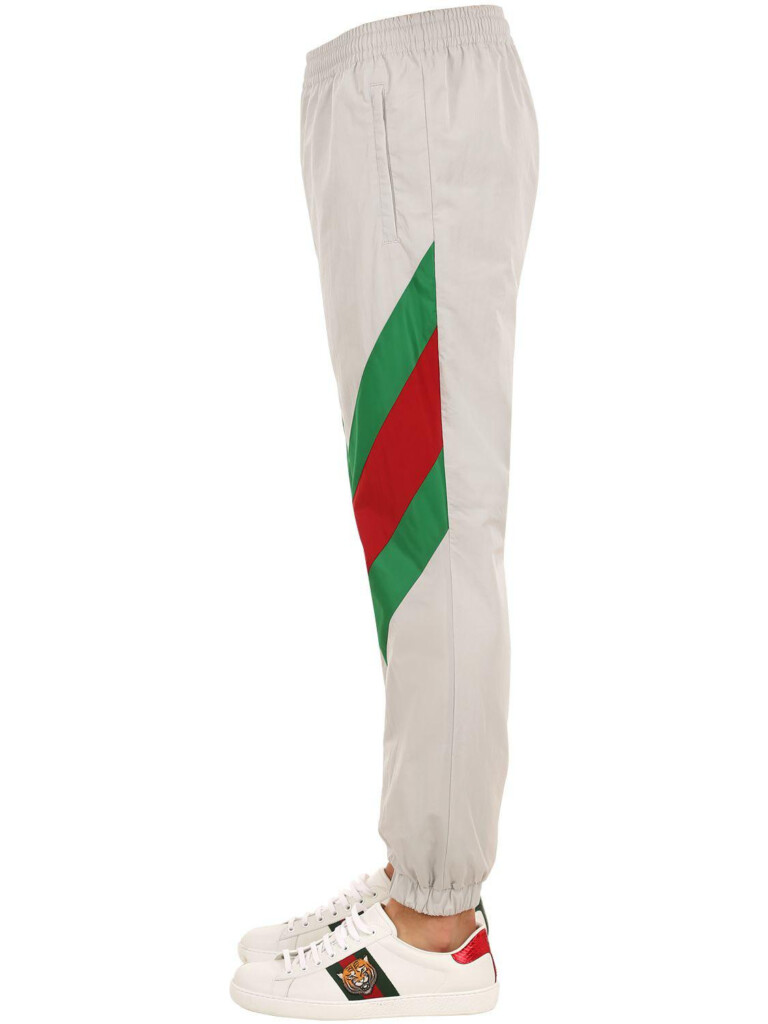 Gucci Synthetic Tech Nylon Track Pants In Ivory White For Men Lyst