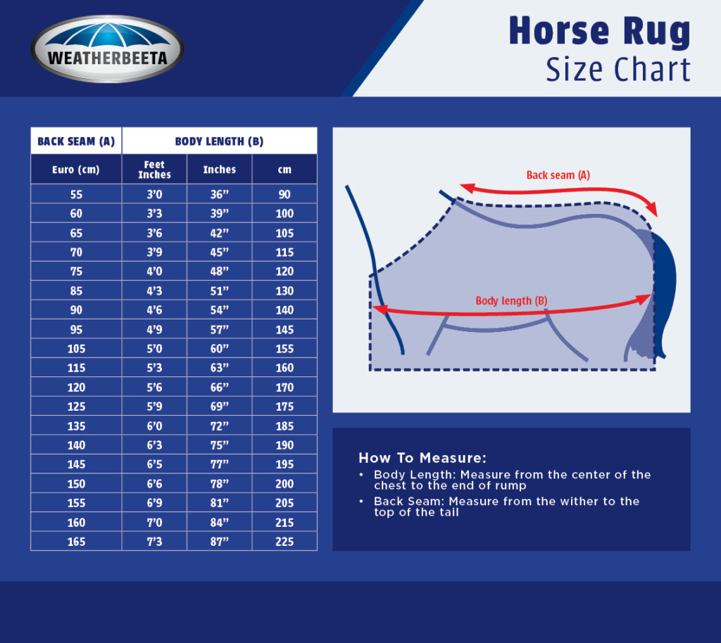 Horse Blanket Size Guide - Size-Chart.net