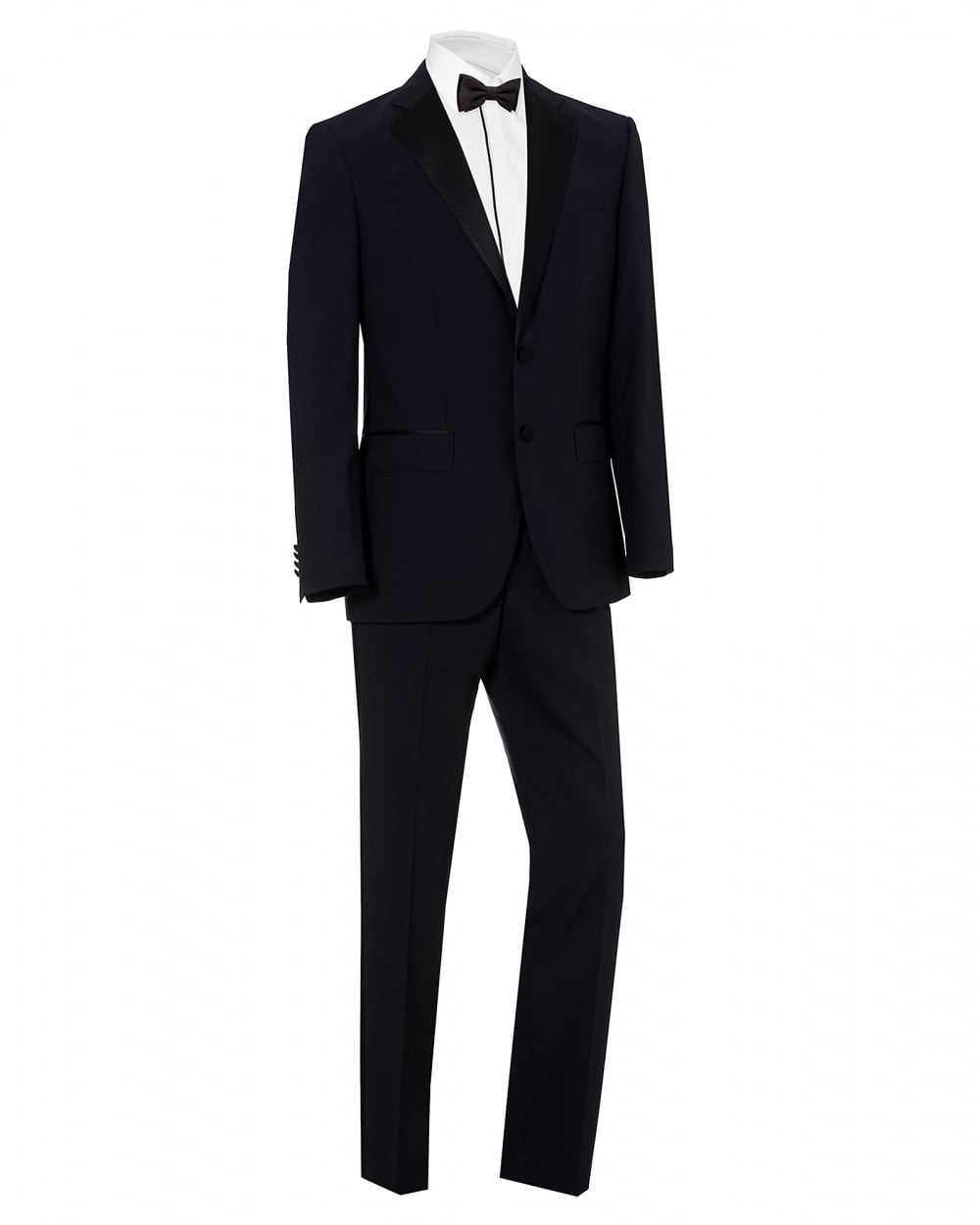 Hugo Boss Classic Mens Jelvan Liven Black Wool Dinner Suit