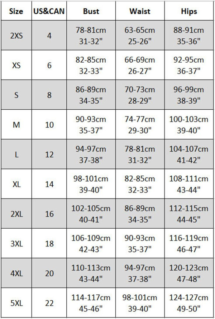 International Size Guide And Measuring Chart Measurement Chart 