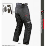 Komine PK 707 Ragusa Full Armored Mesh Motorcycle Riding Pants Black