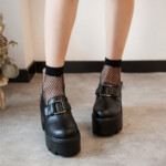 Lolita Gothic Round Head Mary Jane Shoes PokeKawa