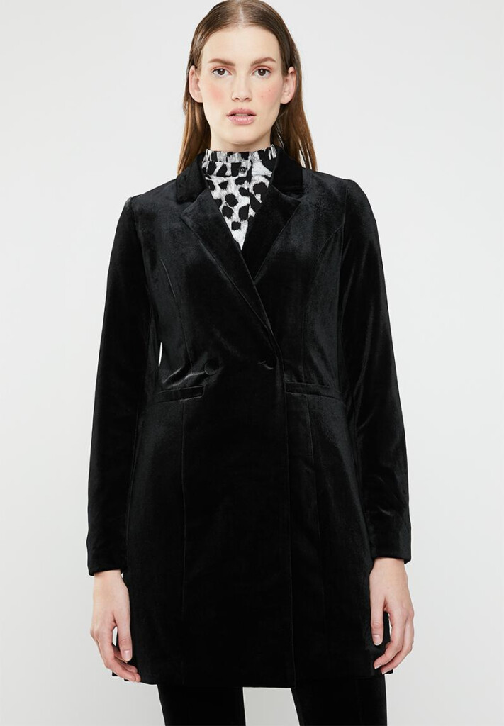 Luxe Longline Velvet Blazer Black ONLY Jackets Superbalist