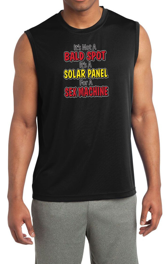 Mens Funny Shirt Not A Bald Spot Sleeveless Moisture Wicking Tee Not 