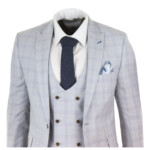 Mens Light Grey Summer Wedding Suit Happy Gentleman