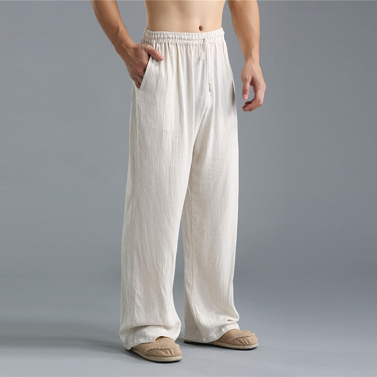 Mens Lightweight Cotton Drawstring Pants ZLAY - Size-Chart.net