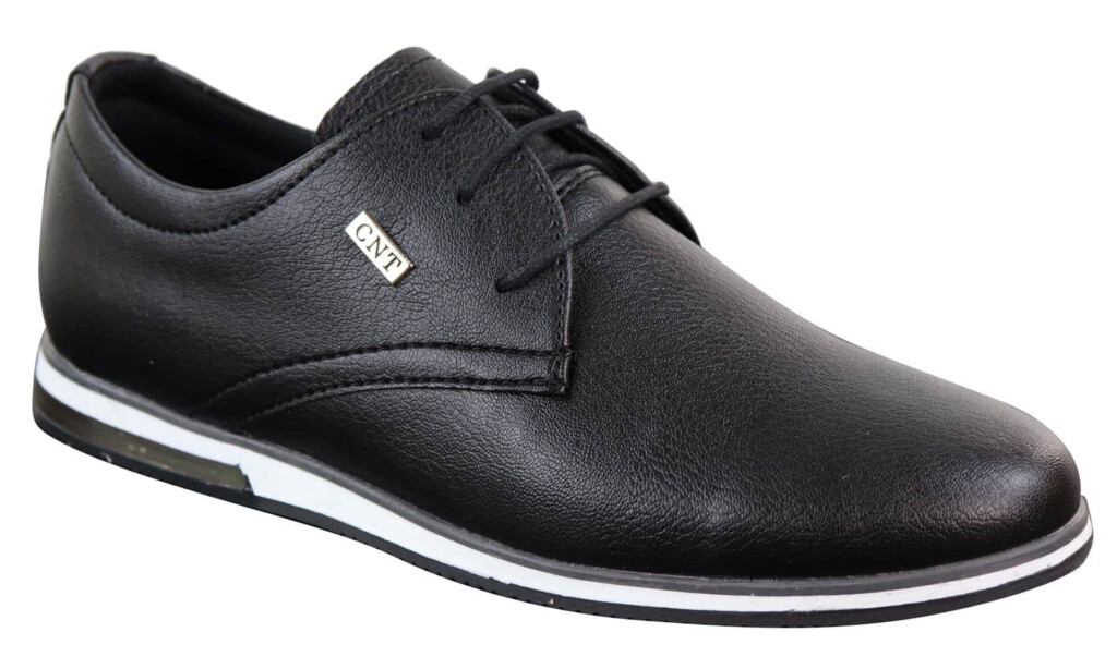 Mens PU Leather Smart Casual Shoes Happy Gentleman