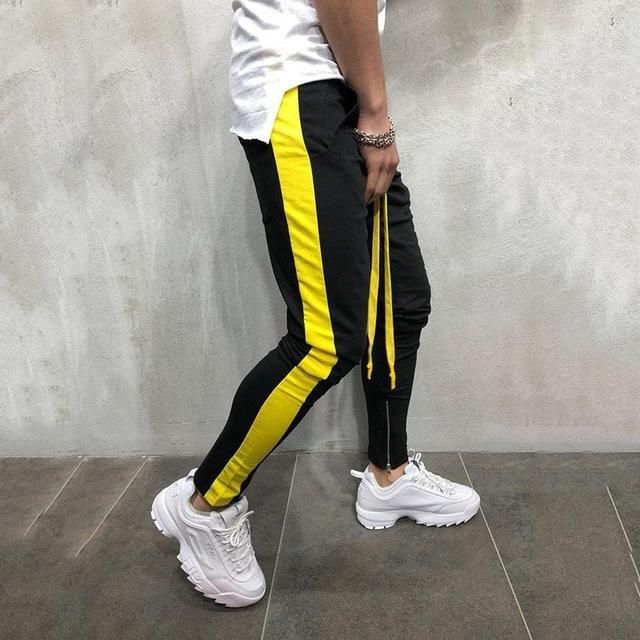 Mens Streetwear Side Stripe Track Pants Mens Street Style Mens 