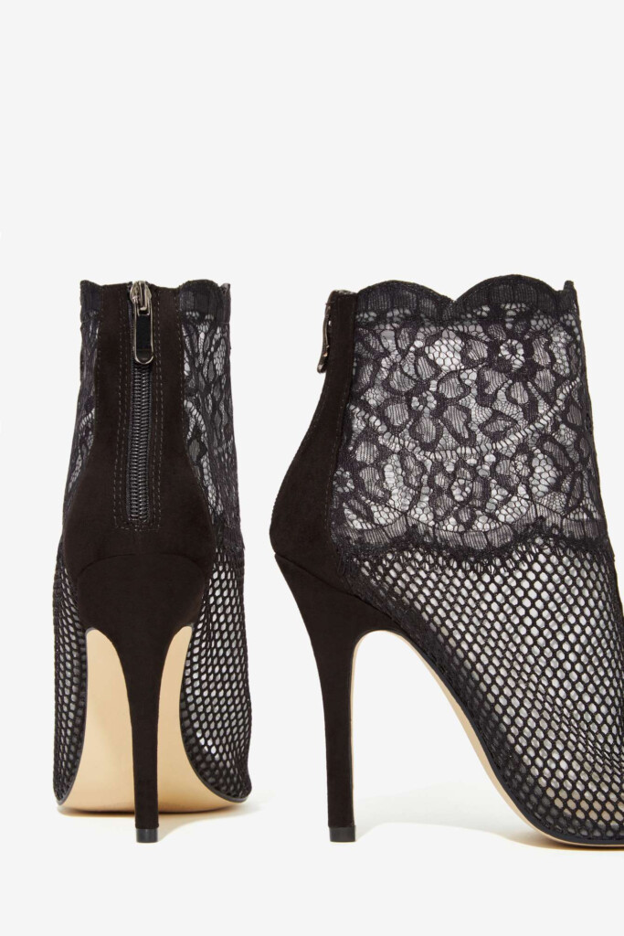 Nasty Gal Jeopardy Lace Bootie In Black Lyst