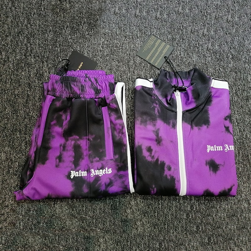 Palm Angels Tie Dye Track Jacket Pants Tracksuit Purple