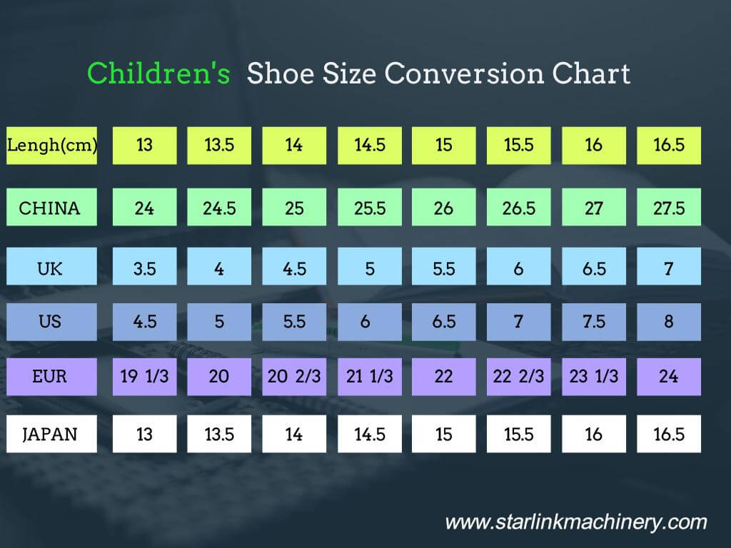 Shoe Size Conversion Chart Shoe Size Guide Starlink