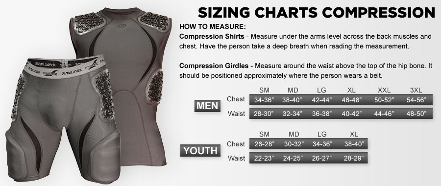Sizing Charts For Sports Equipment Apparel Rawlings