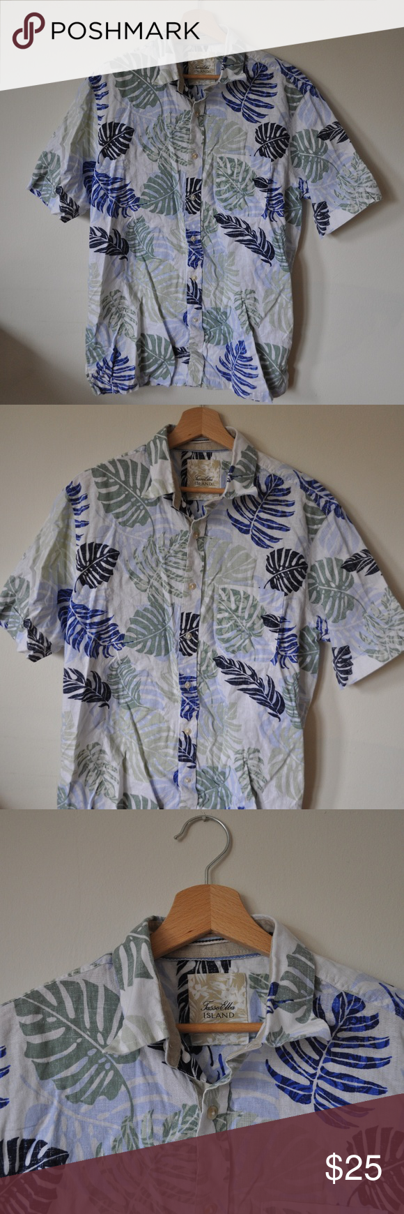 Tasso Elba Island Mens Floral Hawaiian Shirt M Floral Hawaiian Shirt