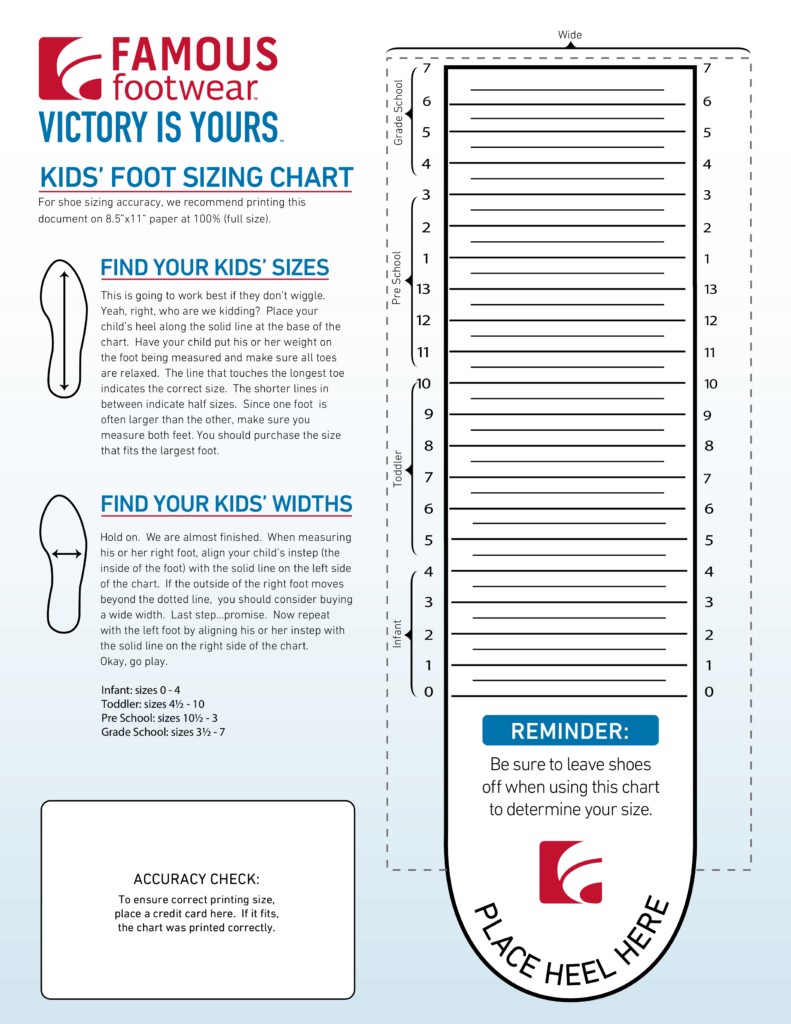 Wild Printable Shoe Size Chart Roy Blog