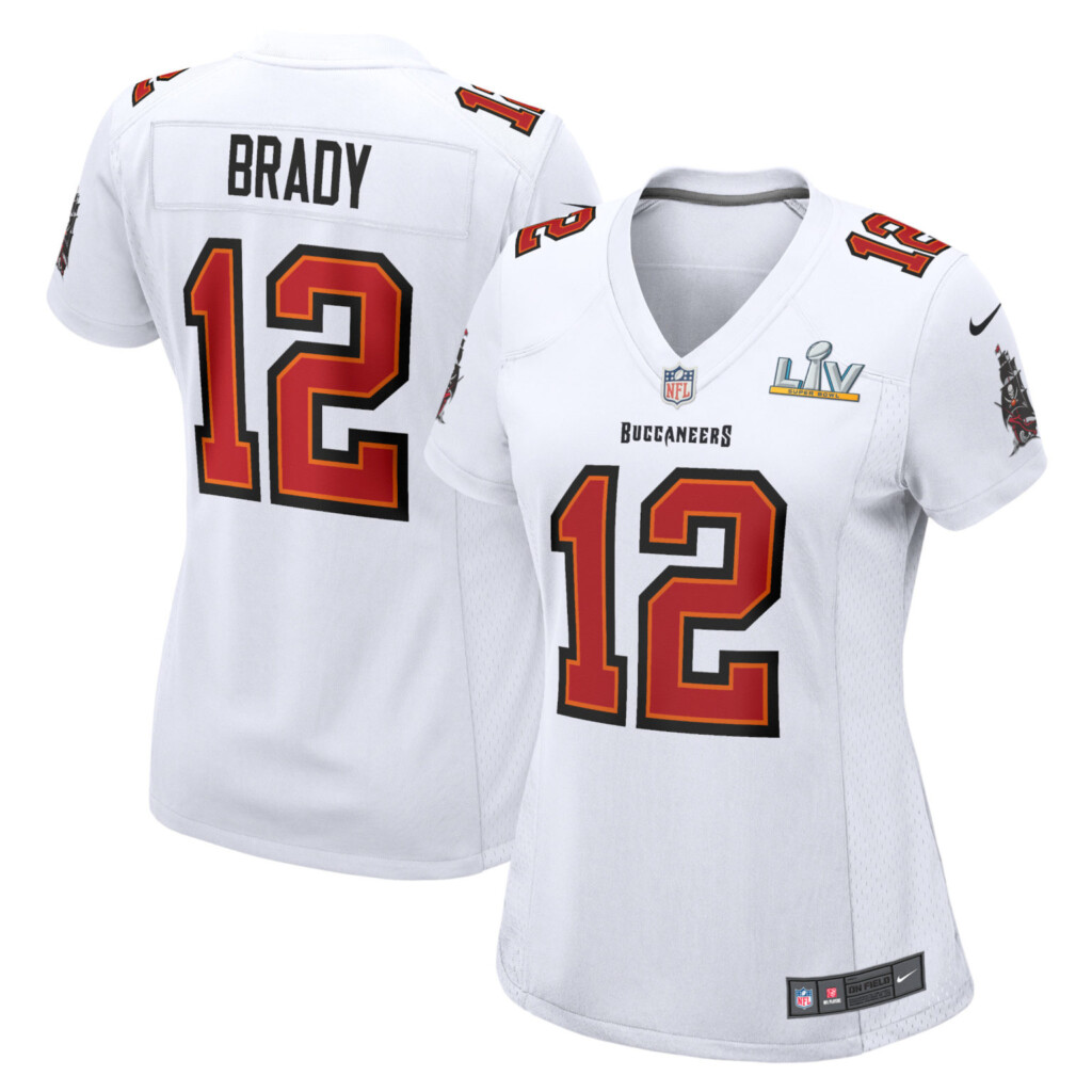 Women s Tom Brady 12 Tampa Bay Buccaneers White 2021 Super Bowl LV 