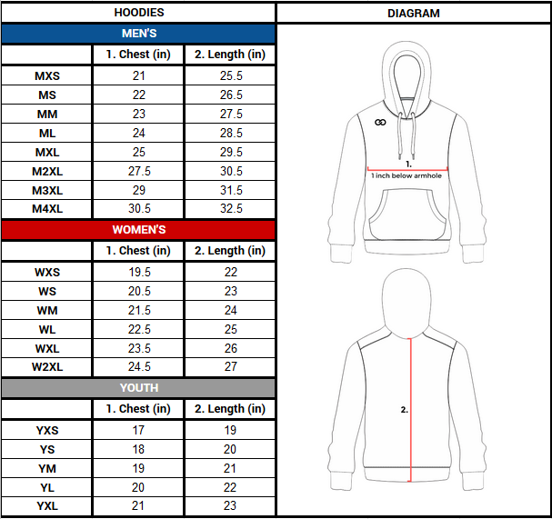 Wooter Apparel Sizing Charts Wooter Apparel - Size-Chart.net
