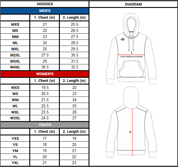 Wooter Apparel Sizing Charts Wooter Apparel